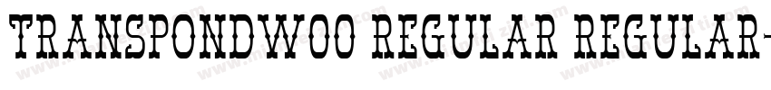 TranspondW00 Regular Regular字体转换